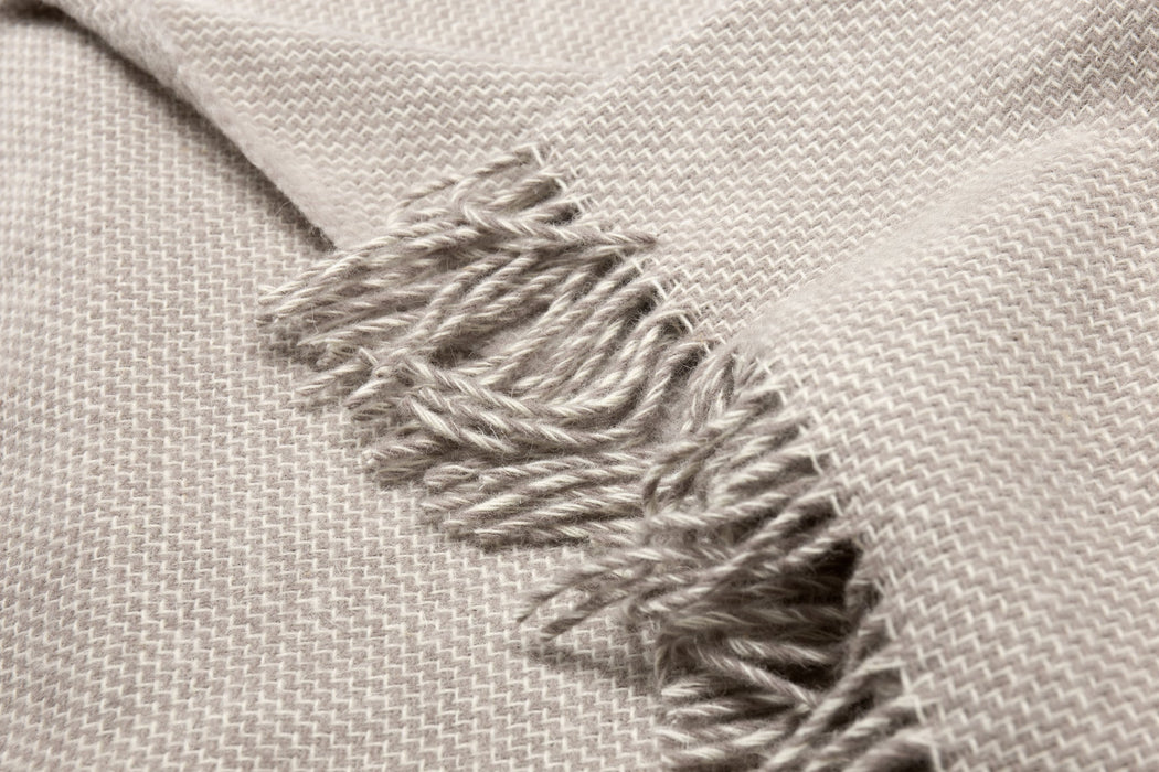 Cambridge Throw - 100% NZ Wool  Blanket New Zealand wool-  Silver