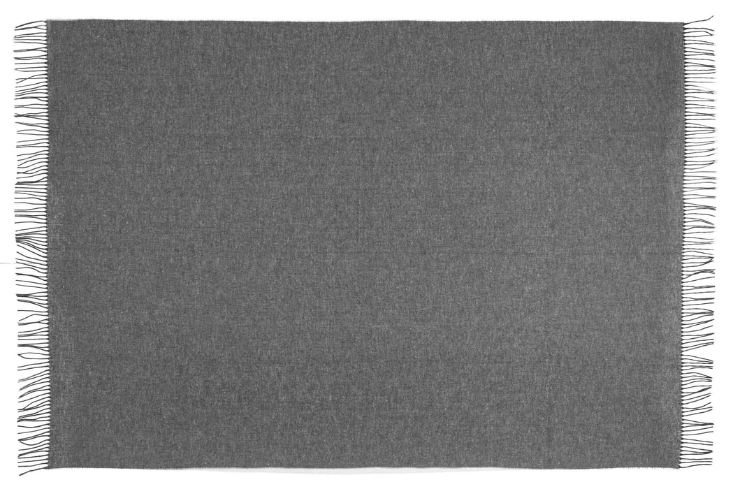 Paddington Throw - Fine Wool Blend Blanket Skillfully Woven in Europe Skin-safe  - Slate