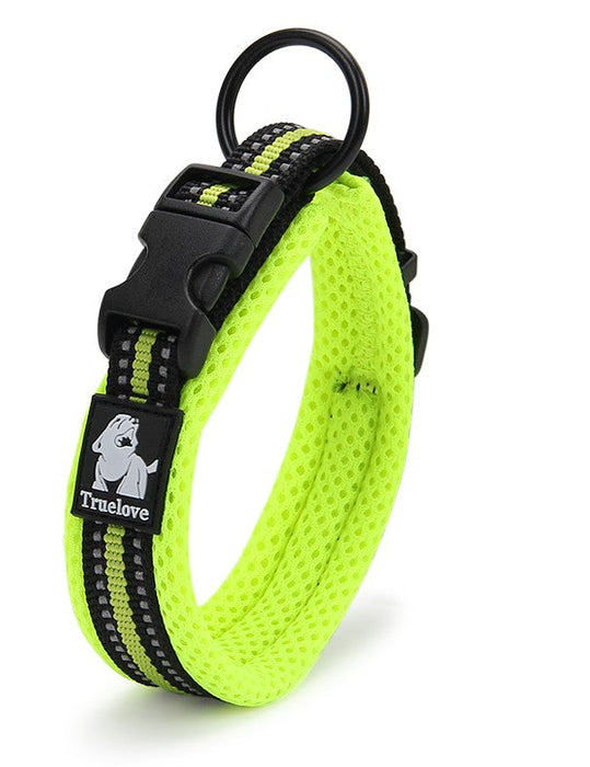 Truelove Front Range Outdoor Handle Puppy Dog Heavy Duty Reflective Collar Neon Yellow 2XS