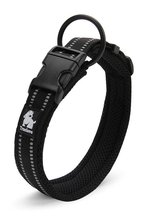 Truelove Front Range Outdoor Handle Puppy Dog Heavy Duty Reflective Collar Black S