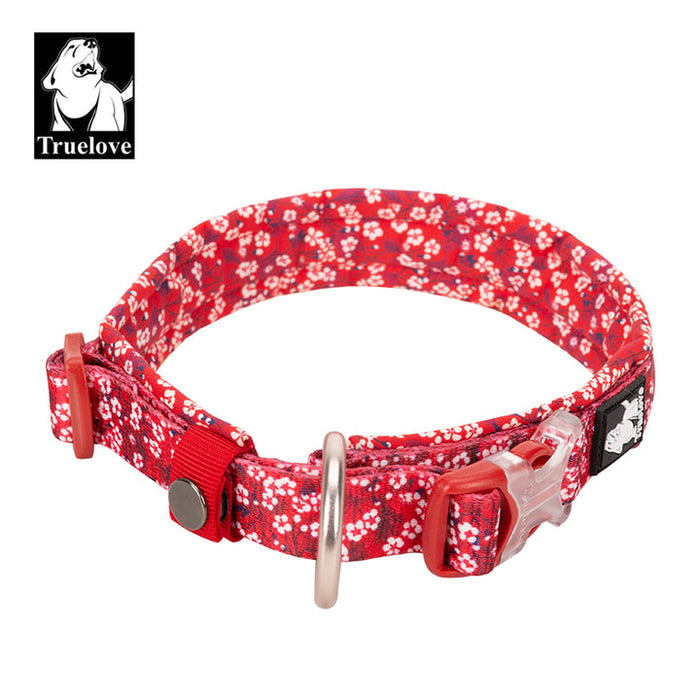 Truelove Front Range Outdoor Handle Puppy Dog Floral Collar Poppy Red XS