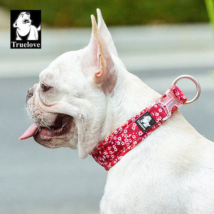 Truelove Front Range Outdoor Handle Puppy Dog Floral Collar Poppy Red XL