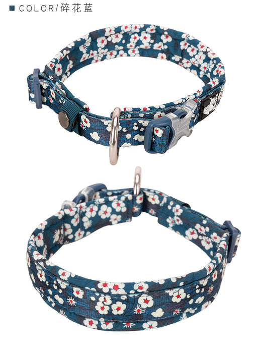 Truelove Front Range Outdoor Handle Puppy Dog Floral Collar Saxony Blue 3XL