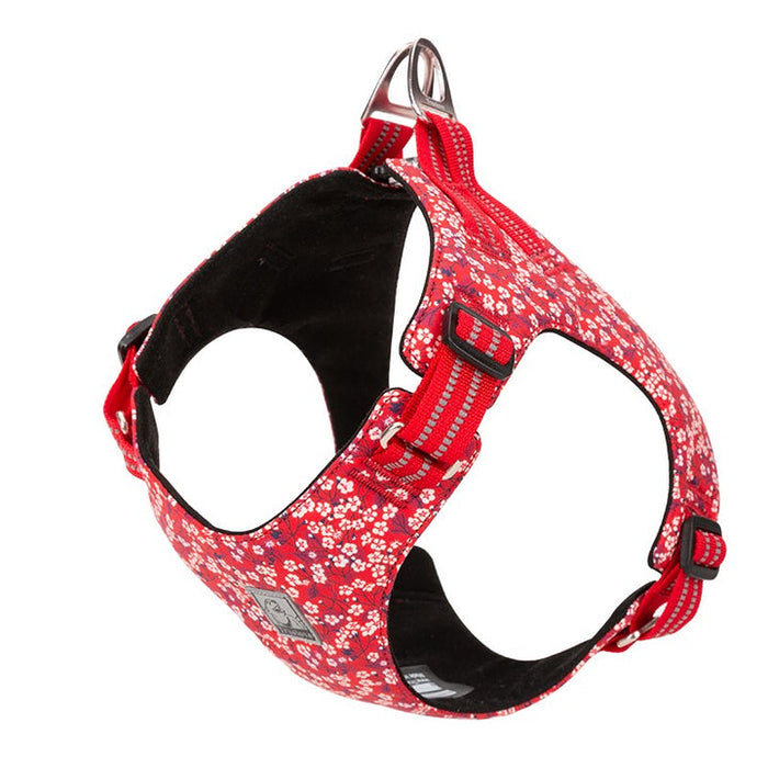 Truelove No-Pull Dog Sleek Sports  Puppy Floral Doggy Harness Red M