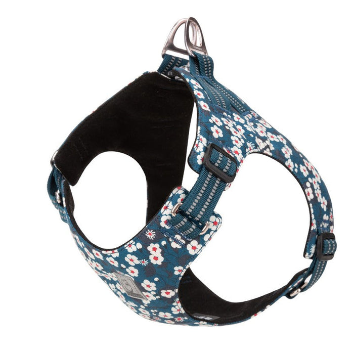 Truelove No-Pull Dog Sleek Sports  Puppy Floral Doggy Harness Saxony Blue L