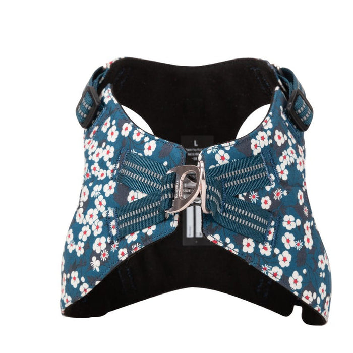 Truelove No-Pull Dog Sleek Sports  Puppy Floral Doggy Harness Saxony Blue L