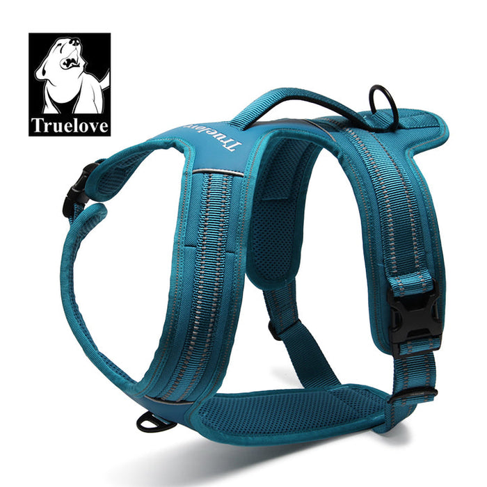 Truelove No-Pull Dog Sleek Sports  Puppy Reflective Heavy Duty Harness Blue M