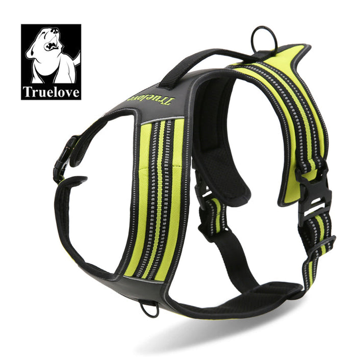 Truelove No-Pull Dog Sleek Sports  Puppy Reflective Heavy Duty Harness Neon Yellow S