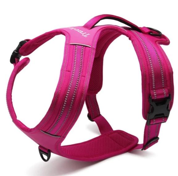 Truelove No-Pull Dog Sleek Sports  Puppy Reflective Heavy Duty Harness Pink S