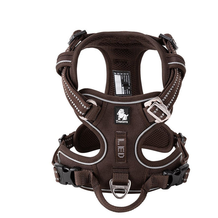 Truelove Adventurer Dog Doggie Adjustable No Pull Harness Brown S