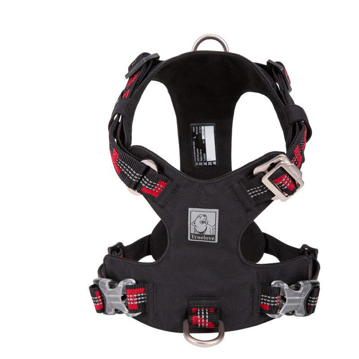 Truelove No-Pull Dog Sleek Sports  Puppy Lightweight 3M reflective Harness Black L