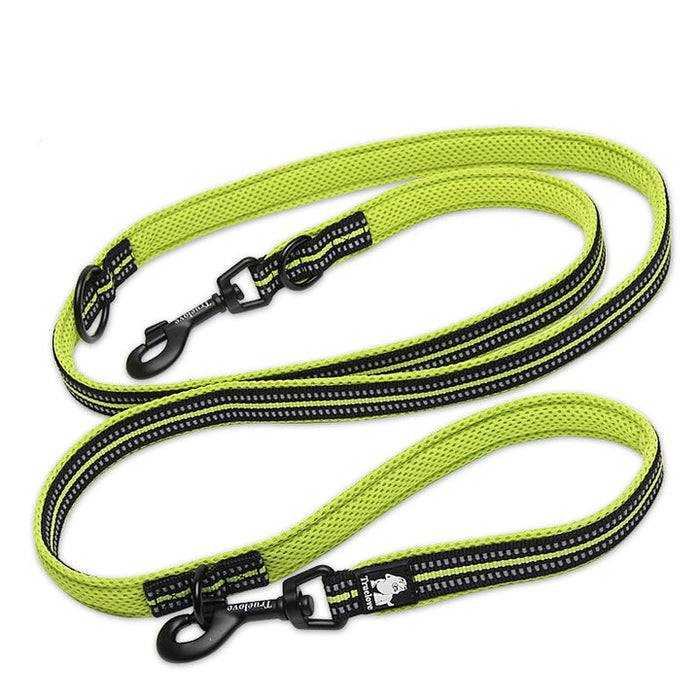 Truelove 7 in 1 Multi-function Adjustable Dog Function Leash Neon Yellow L
