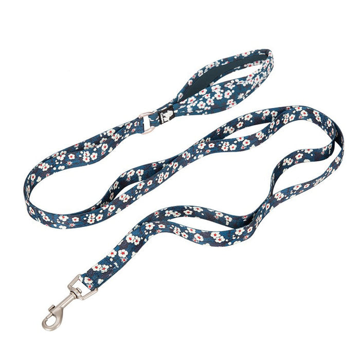 Truelove Dog Doggie Easily Hook Floral Multi Handle Saxony Blue - L