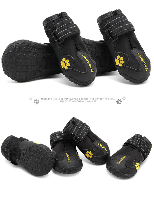 True Love Shoes Weatherproof  Doggie Shoes Velcro Straps  Outdoor Black Size 3
