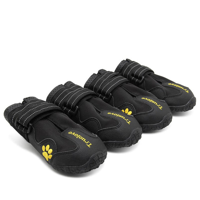 True Love Shoes Weatherproof  Doggie Shoes Velcro Straps  Outdoor Black Size 8