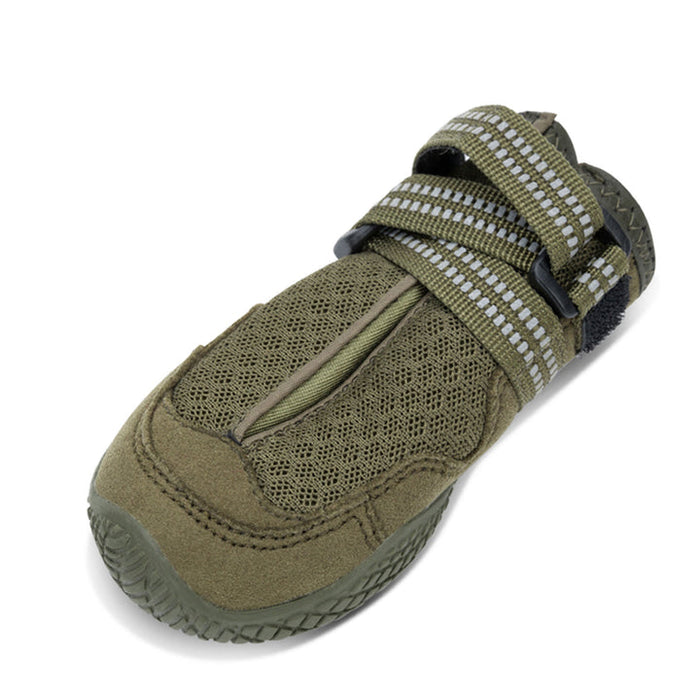 True Love Weatherproof  Doggie Shoes Velcro Straps  Outdoor Whinhyepet Shoes Army Green Size 1
