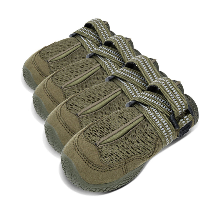 True Love Weatherproof  Doggie Shoes Velcro Straps  Outdoor Whinhyepet Shoes Army Green Size 3