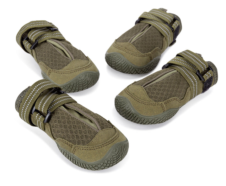 True Love Weatherproof  Doggie Shoes Velcro Straps  OutdoorWhinhyepet Shoes Army Green Size 6
