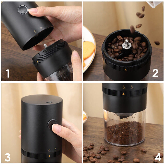 Electric Coffee Grinder Grinding Milling Bean Nut Spice Herbs Blender Machine Black