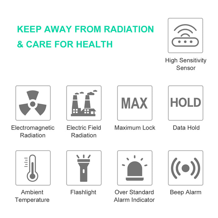 EMF Meter Electromagnetic Radiation Detector Wave Radiation EMF Tester