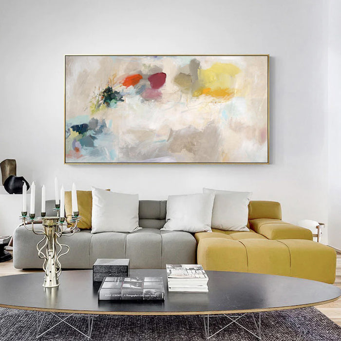 Wall Art 40cmx80cm Abstract Crystal Gold Frame Canvas