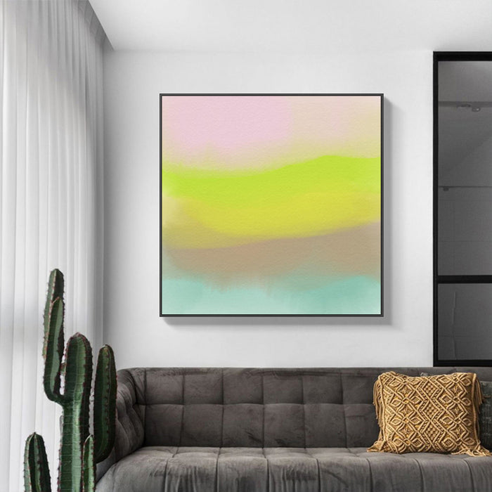 Wall Art 70cmx70cm Colorful Watercolor Black Frame Canvas