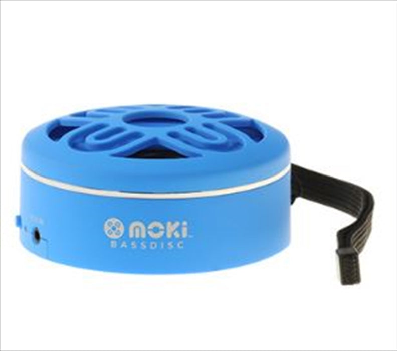 Moki BassDisc Wireless Bluetooth Speaker Blue Pocket Speaker Simply Connect And Play