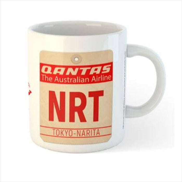 Qantas Nrt Airport Code Tag Tea and Coffee Mug Home Office Best Gift  Tea Cup Novelty Gift