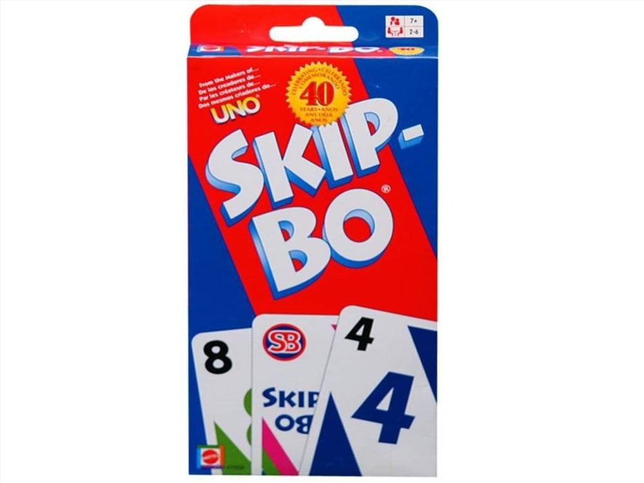 Skip Bo Card Game Mini Skip-Bo Express Card Game Factory Sealed Mattel ...