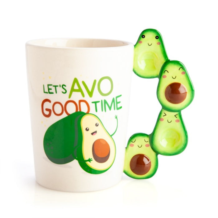 Avocado 3D Handle Mug Coffee Novelty Mug Let's Avo Good Time