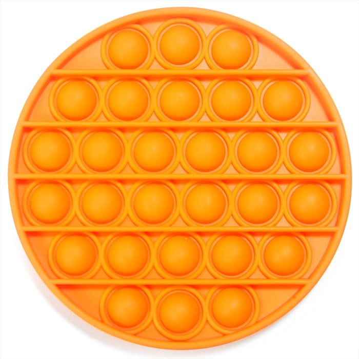 Orange Round Push And Pop Fidget Push Bubble Pop Stress Relieving Fidget Toys Pop It For Kids and adults
