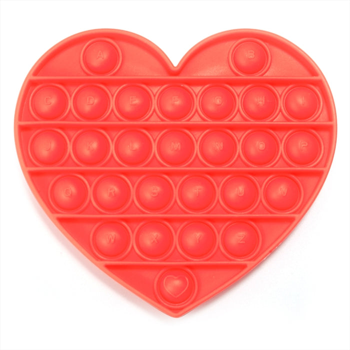 Red Heart Push And Pop Fidget Push Bubble Pop Stress Relieving Fidget Toys Pop It For Kids and adults