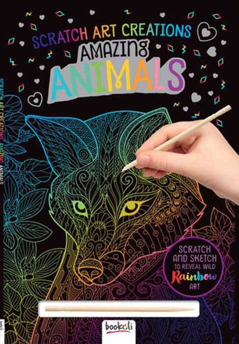 Scratch Art Creations: Amazing Animals by Bookoli Limited Bookoli Limited Paperb