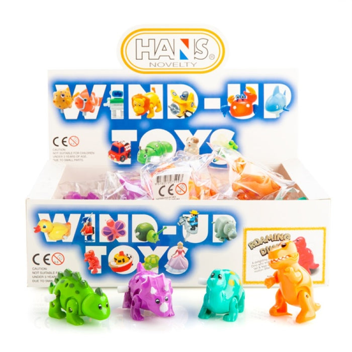 Wind Up Roaming Dinosaur  Flip or Run Toy Animal Assorted Colours Great for Kids Gift Novelty (SENT AT RANDOM)