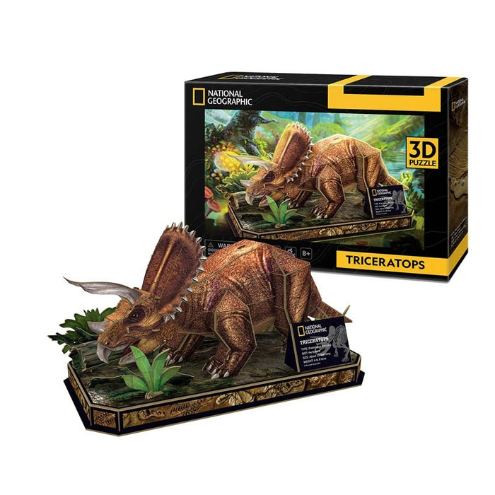 Triceratops 3d  44pcs Puzzle: 3d National Geographic 44pc