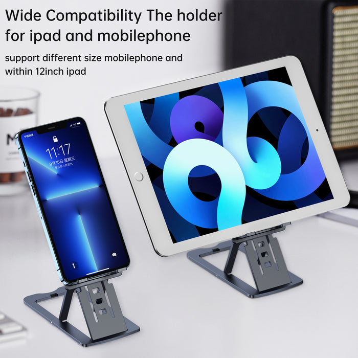 CHOETECH H064-GY Foldable Phone Holder Stand With A Charging Hole Adjustable Height For 4.7-7.9'' Devices