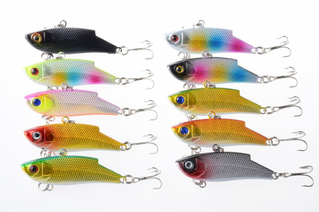 10x 5.5cm Vib Bait Fishing Lure Lures Hook Tackle Saltwater