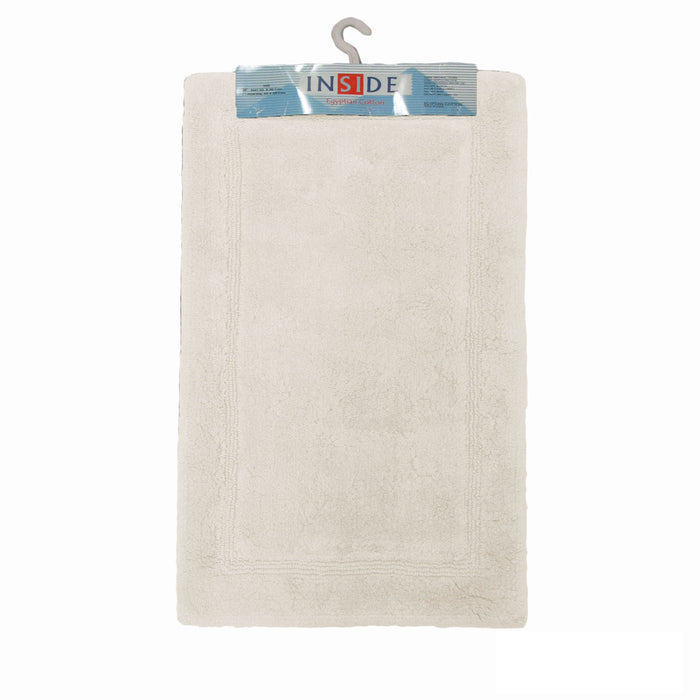 Egyptian Cotton Bath Mat 50x80 cm Natural Egyptian Cotton Machine Washable Solid Design