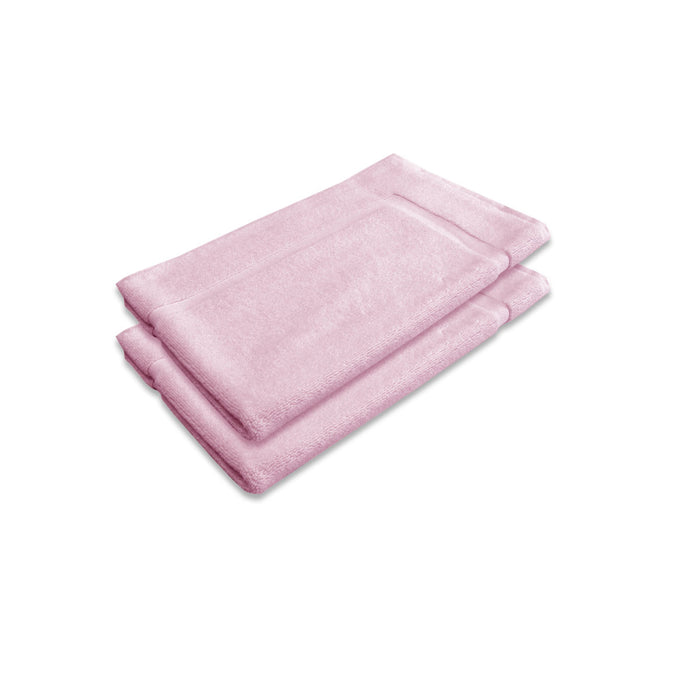 800GSM Set of 2 Cotton Bath Mat Pink  45 x 75 cm 100% Cotton