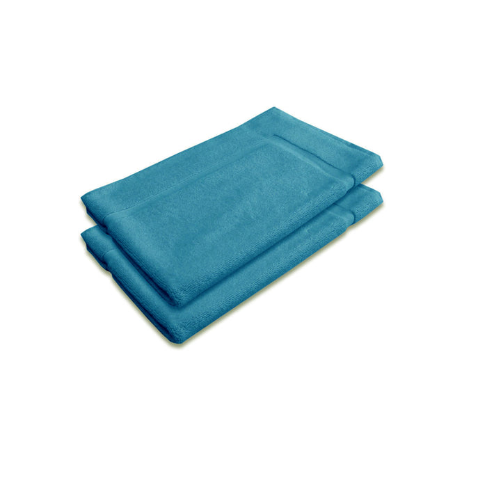 800GSM Set of 2 Cotton Bath Mat Sea 45 x 75 cm 100% Cotton
