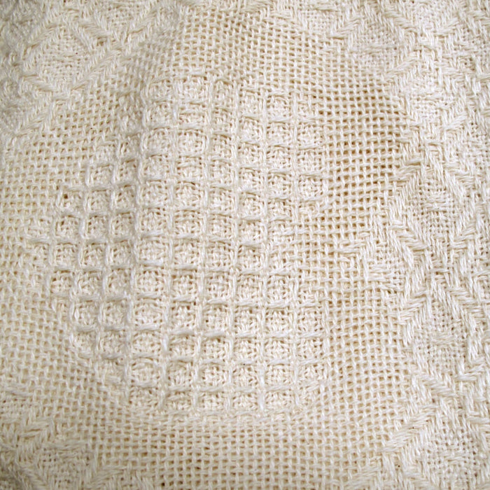 Cotton Knitted Cushion Cover Heart Natural 43 x 43 cm 100% Cotton Hearts & Herringbone Patterns