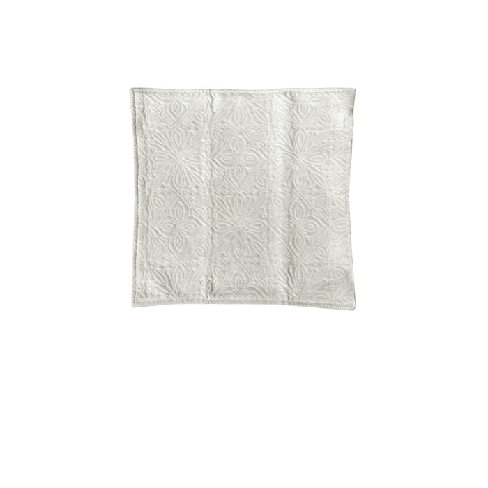 Tessa Embossed Cushion Cover Marshmallow  40 x 40 cm Zip Closure Machine Washable