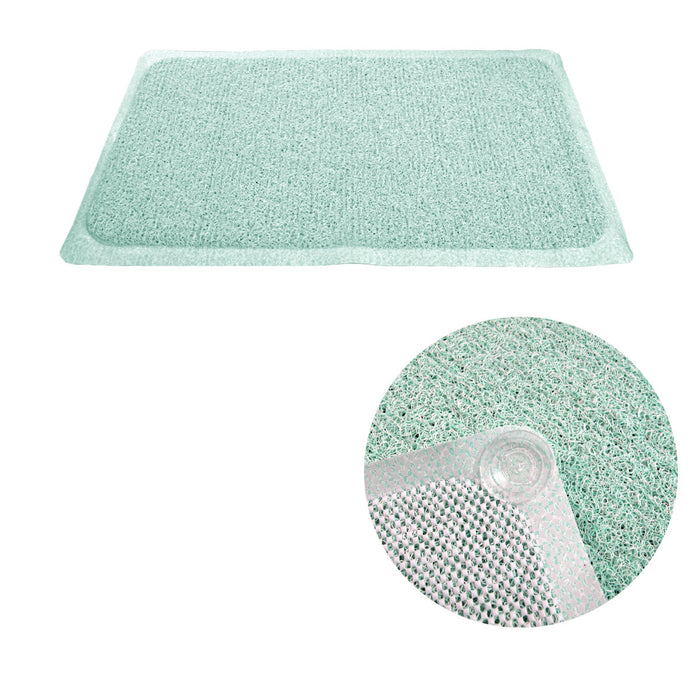 Loofah Shower Tub Shower Bathroom Mat Green 40 cm x 70 cm Woven Design Fast Drying