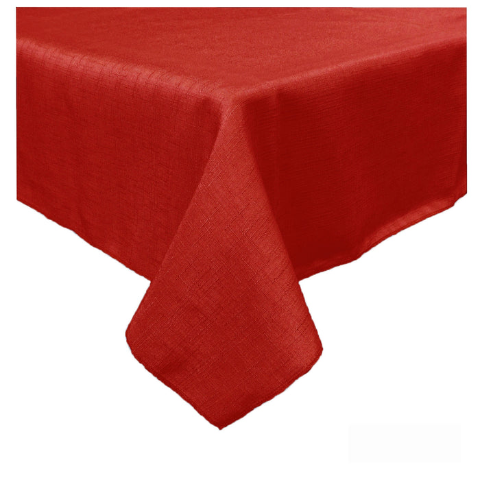 Emporio Slub Table Cloth Red 180 cm Round Dining Table Cloth