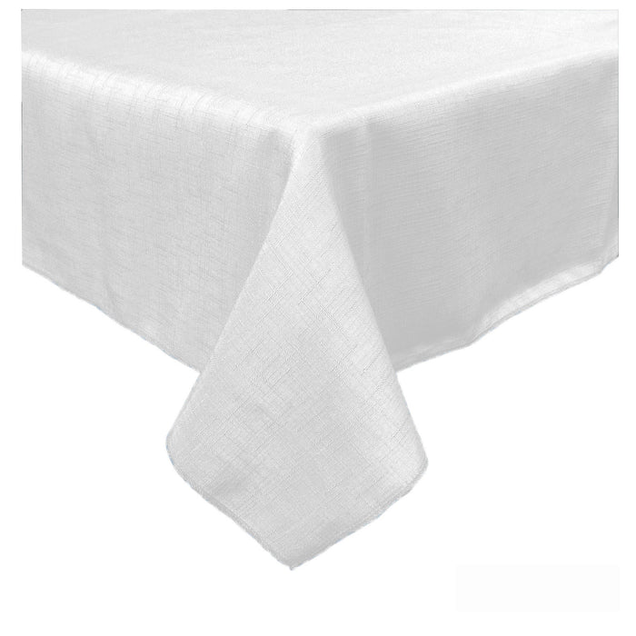 Emporio Slub Table Cloth White 130 x 180 cm Dining Table Cloth