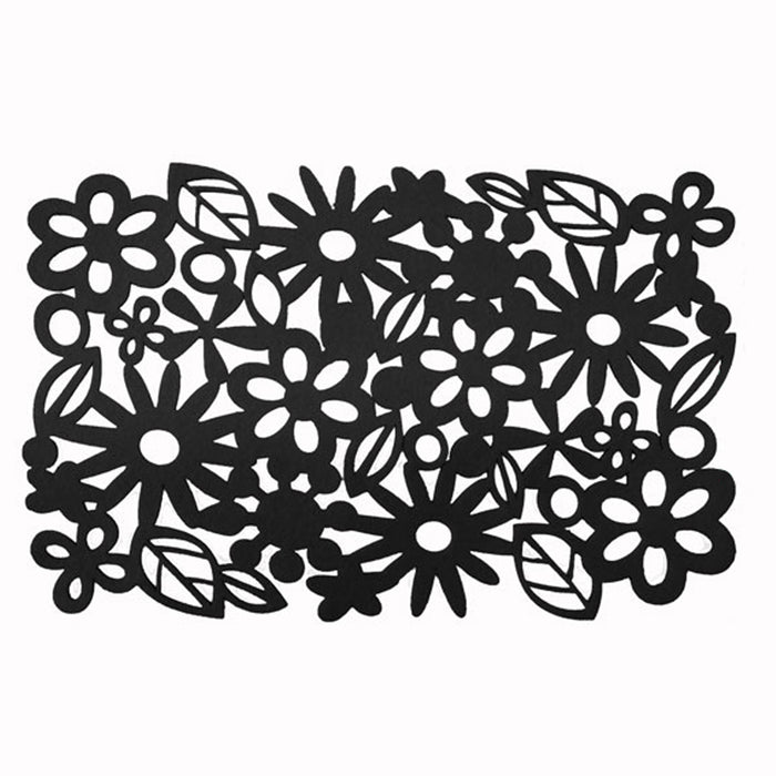 Choice Set of 4 Felt Rectangular Table Placemats Non-Slip Heat Resistant Cup Mats Pads Black
