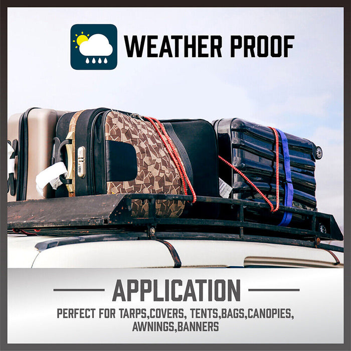 30-Piece Premium Bungee Cord Assortment Includes 10” to 40” Bungee Cords, Canopy Ties & Tarp Clips
