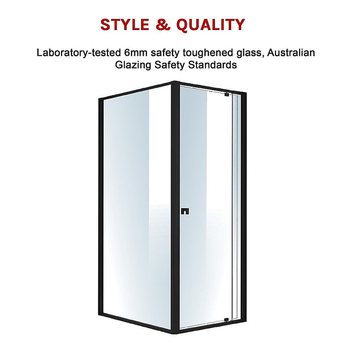 Semi Frameless Shower Screen (74~82)x 195cm & (98~101)x 195cm Side AS/NZS GlassHigh Quality