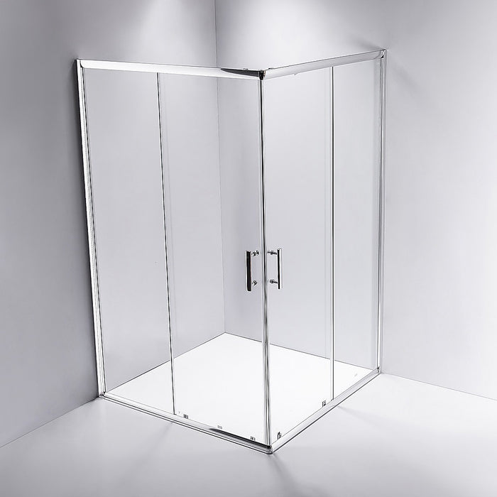 1200 x 800mm Sliding Door Nano Safety Glass Shower Screen By Della FrancescaHigh Quality