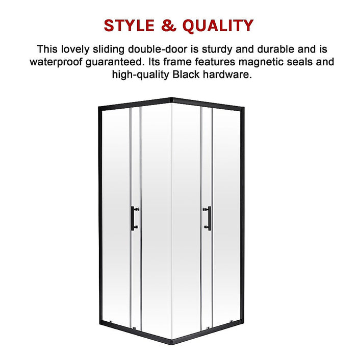 800 x 1200mm Sliding Door Nano Safety Glass Shower Screen By Della FrancescaHigh Quality
